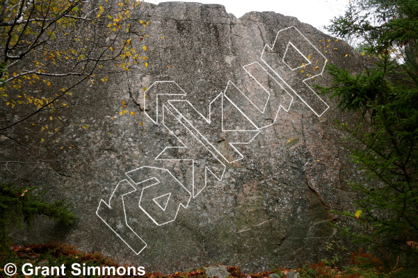 photo of Right Route, 5.8 ★★ at Firetower Crag from Acadia Rock Climbs