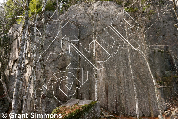 photo of Stonecutter's Bible, 5.7 ★★ at Commander Salamander Wall from Acadia Rock Climbs
