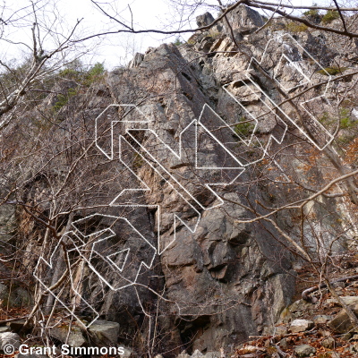 photo of Beech Cliff Corner (B.C.C.), 5.8 ★ at Beech Cliff from Acadia Rock Climbs