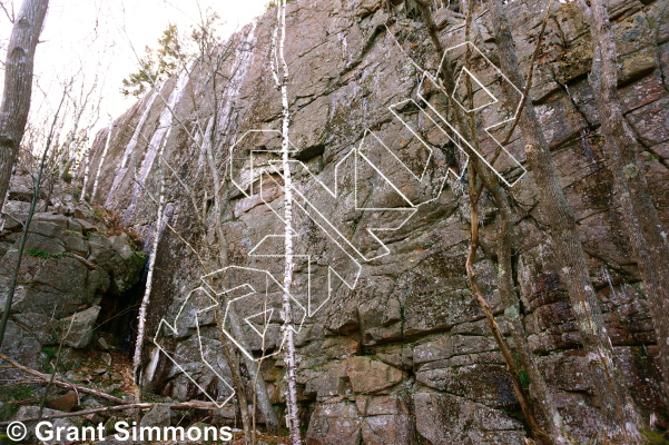 photo of Crack of Exploits, 5.9+  at Lower Wall from Acadia Rock Climbs