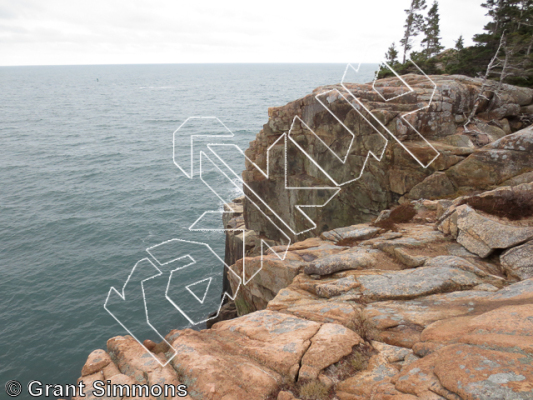 photo of Rogue Wave, 5.11d ★★ at Sea Cave Area from Acadia Rock Climbs