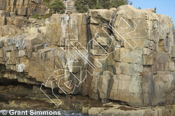 photo of Greybeard, 5.8 ★ at Mermaid Wall from Acadia Rock Climbs