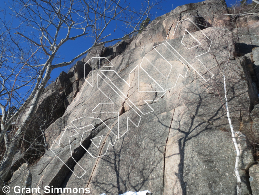 photo of Wafer Step, 5.5 ★★★ at Central Slabs from Acadia Rock Climbs