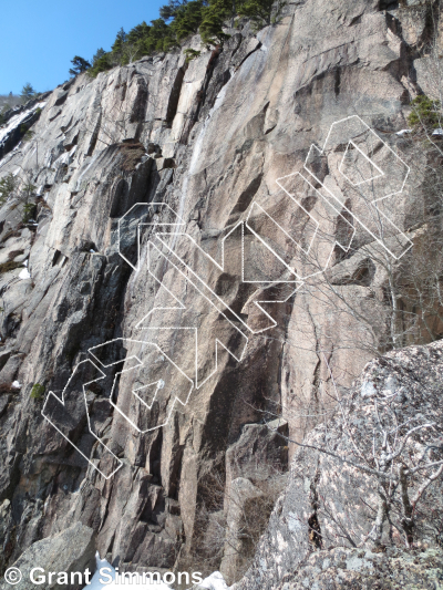 photo of Gale Face, 5.11d ★★★ at Main Wall from Acadia Rock Climbs
