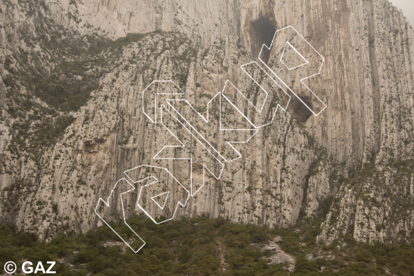 photo of Paisano Express, 5.11b/c ★★ at Martha from Parque La Huasteca