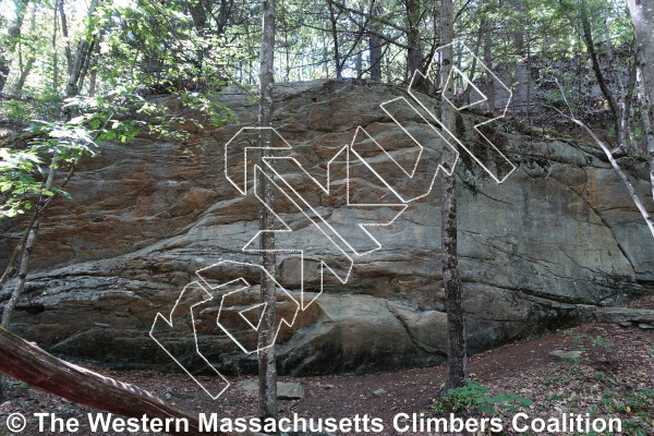 photo of Seams Easy Wall from Montague Bouldering