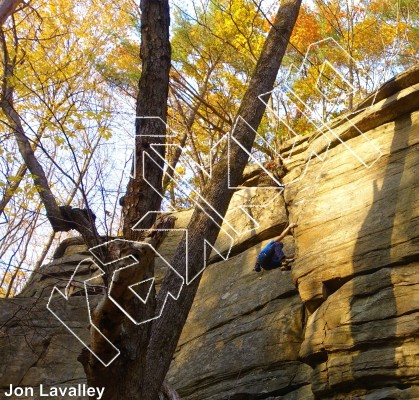 photo of French King Arête, 5.11+ ★★ at French King Buttress from Rose Ledge 2.0