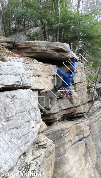 photo of Playland, 5.8 ★★ at Amphitheater  from Rose Ledge 2.0