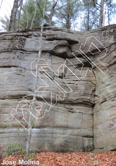 photo of Finger Dance, 5.10+  at Pendulum Buttress from Rose Ledge 2.0