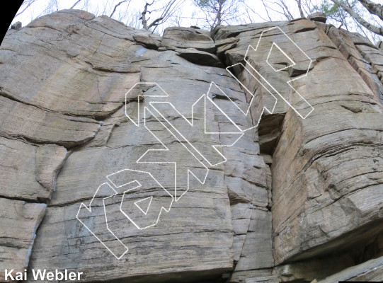 photo of Tennessee Flake, 5.10 ★★★ at Main Face from Rose Ledge 2.0