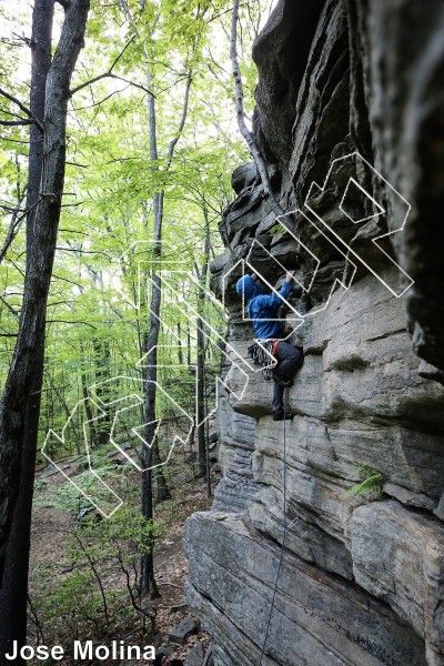 photo of  Gunks Buckets, 5.9 ★ at Pendulum Buttress from Rose Ledge 2.0