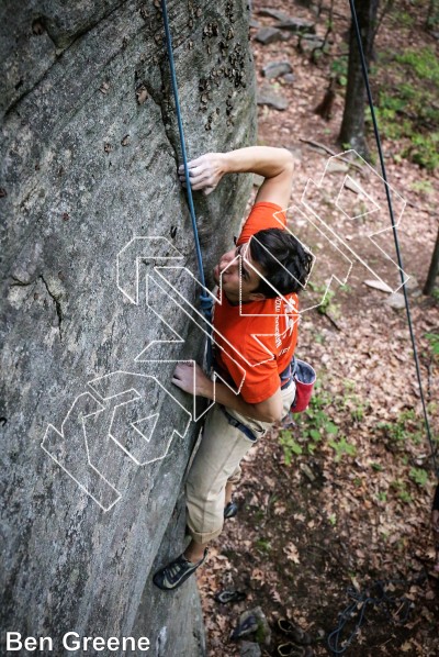 photo of Rose and Shine, 5.12  at Pendulum Buttress from Rose Ledge 2.0