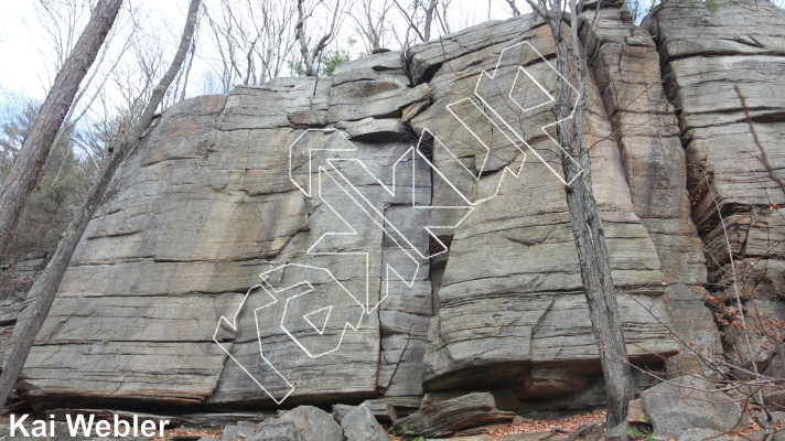 photo of Double Helix, 5.9 ★★★ at Main Face from Rose Ledge 2.0