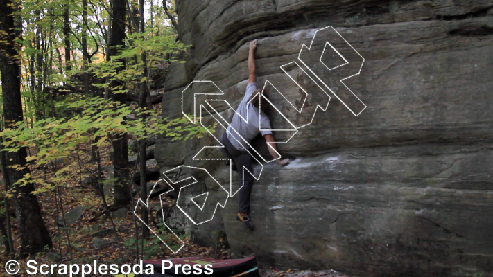 photo of Bob's Your Uncle , V5/6 ★★ at Pendulum Buttress from Rose Ledge 2.0