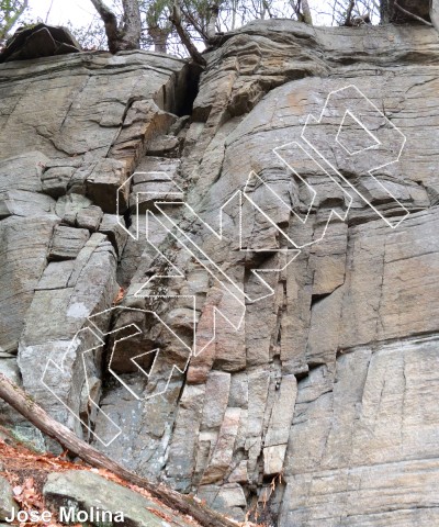 photo of Morning Delight, 5.8+ ★ at Amphitheater  from Rose Ledge 2.0