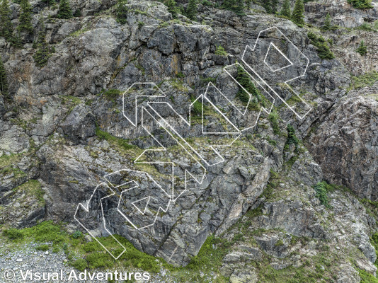 photo of Dead Stripe Walls from Million Dollar Highway