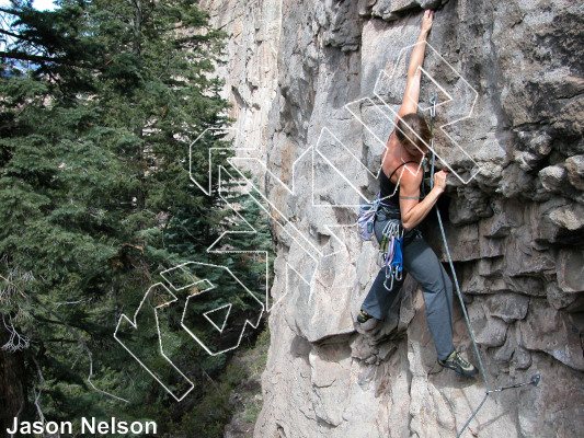 photo of Dirty Sanchez, 5.11a ★★ at The Deep End from Million Dollar Highway