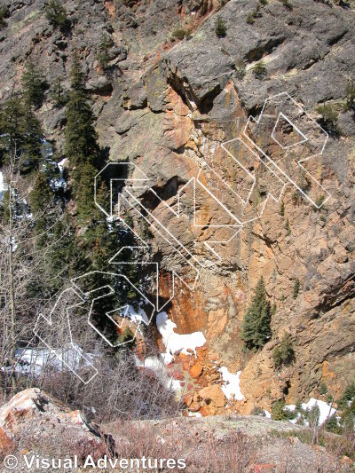 photo of Ruby Slippers, 5.10 ★★★ at Waterfall Wall (Main Wall) from Million Dollar Highway