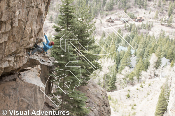 photo of Girl Under You, 5.12a ★★ at The Upper Wall from Million Dollar Highway