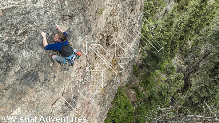 photo of Red Rum, 5.11b ★★ at The Overlook from Million Dollar Highway