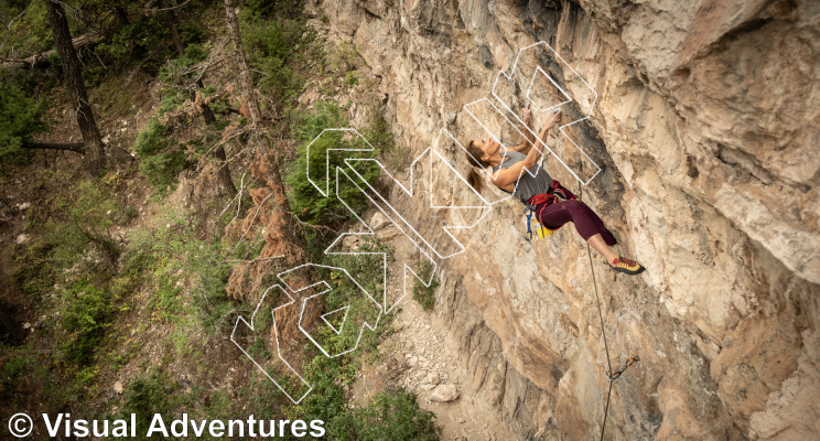 photo of Out of Sight, 5.12c ★★★★ at The Overlook from Million Dollar Highway