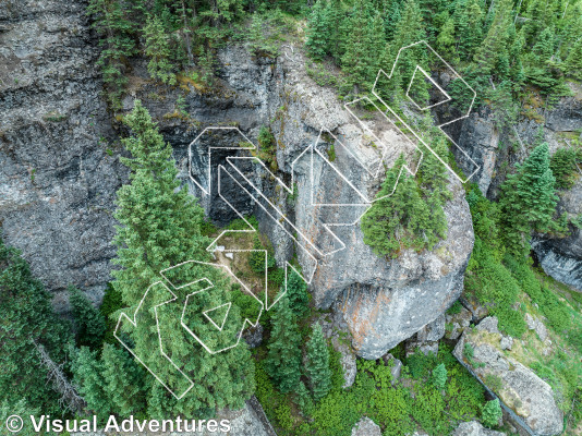 photo of Schoolhouse Slide Path from Million Dollar Highway