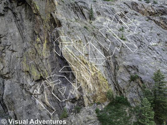photo of Book of Slate, 5.12a ★★★ at Wicked Crag from Million Dollar Highway