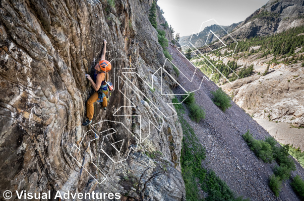 photo of Cruel Summer, 5.11b ★★ at Wicked Crag from Million Dollar Highway
