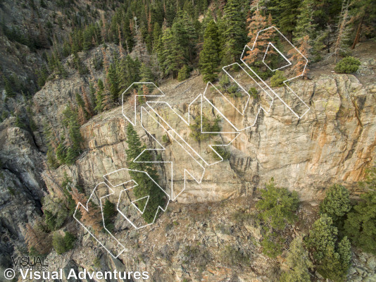 photo of The Fine Line, 5.12b/c ★★★ at The Upper Wall from Million Dollar Highway