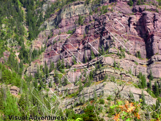 photo of The Scramble, 4th class ★ at The Front Side from Million Dollar Highway