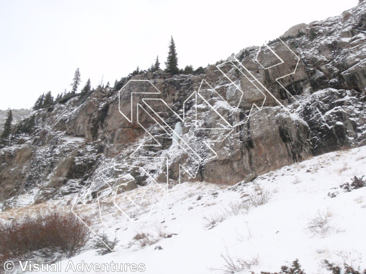 photo of Black Market Clash, 5.11a ★★ at Sandinista Crag from Million Dollar Highway