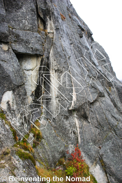 photo of Trusting Aboriginies, 5.11a ★★★ at The Diamond from Hatcher Pass