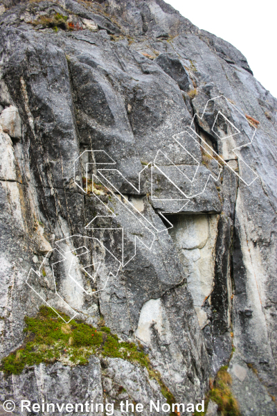 photo of True Grit, 5.10a ★★ at The Diamond from Hatcher Pass