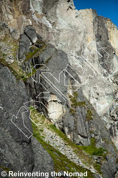 photo of Makin' Hole, 5.10c ★★★★ at The Dorsal Fin from Hatcher Pass