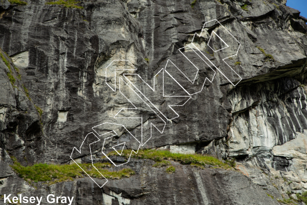 photo of Fatal Attraction Wall from Hatcher Pass