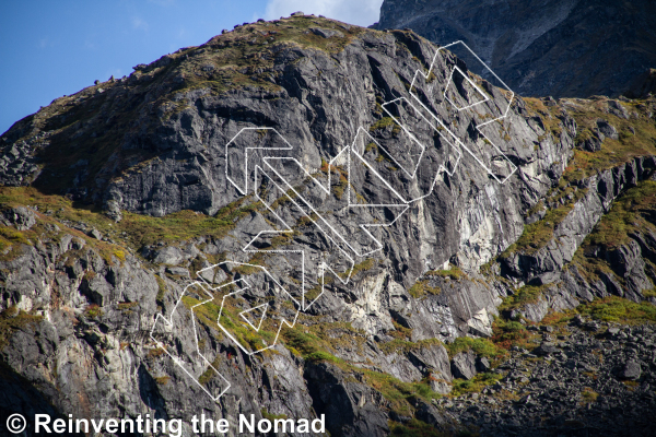 photo of Fatal Attraction Wall from Hatcher Pass