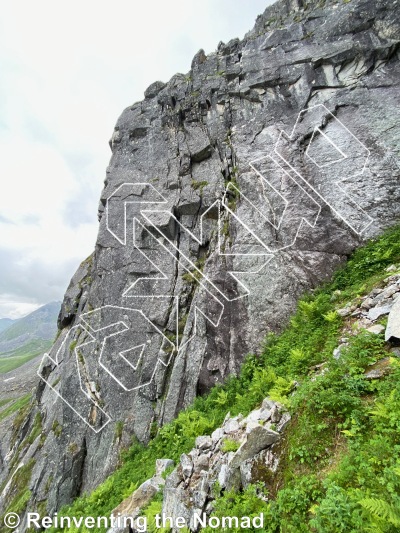 photo of Rainbow Crack, 5.9+ ★★★★ at Green Gully from Hatcher Pass