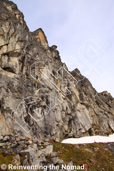 photo of Slabbyville, 5.9 ★★★★ at Independence Crag from Hatcher Pass