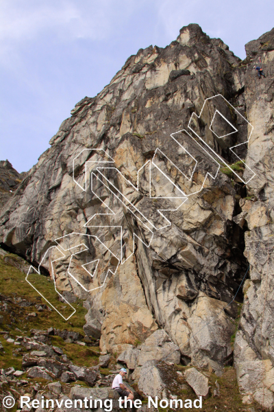 photo of Repelled by Steepness, 5.10b ★★ at Independence Crag from Hatcher Pass