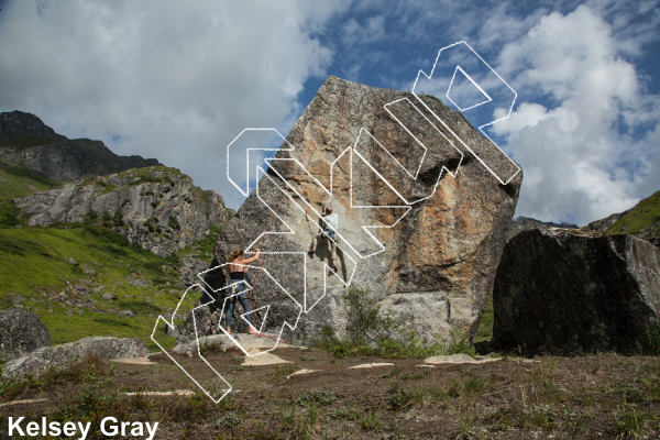 photo of Nugget Boulder from Hatcher Pass