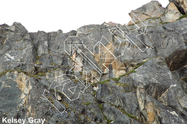photo of Get Your Ass to the Pass (GYATTP), 5.10b ★★★★ at Ramparts Wall from Hatcher Pass