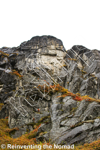 photo of Right Trident Crack, 5.11+ ★★★ at Zulu Wall from Hatcher Pass