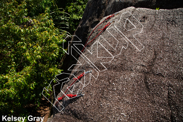 photo of Charly's Crack, 5.10a ★★★ at Eagle Wall from Thailand: Koh Tao