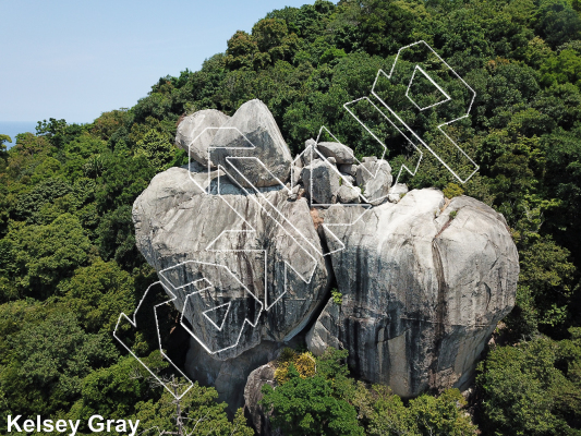 photo of Poker Face, 5.10c ★★ at Lower Fraggle from Thailand: Koh Tao