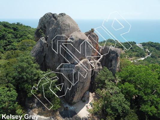 photo of Sunburn Project, 5.12a/b  at Golden View from Thailand: Koh Tao