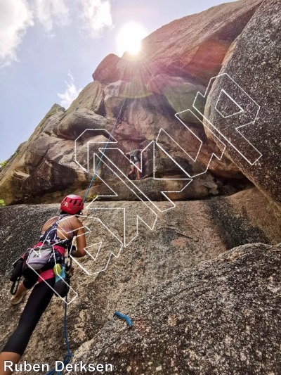 Grunt Force, 5.10c ★★★★★ at Jansom Bay from Thailand: Koh Tao photo of Grunt Force, 5.10c ★★★★★ at Jansom Bay from Thailand: Koh Tao