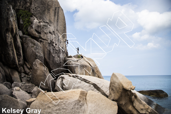 photo of Mike's Crack, 5.10a ★★★ at Jansom Bay from Thailand: Koh Tao