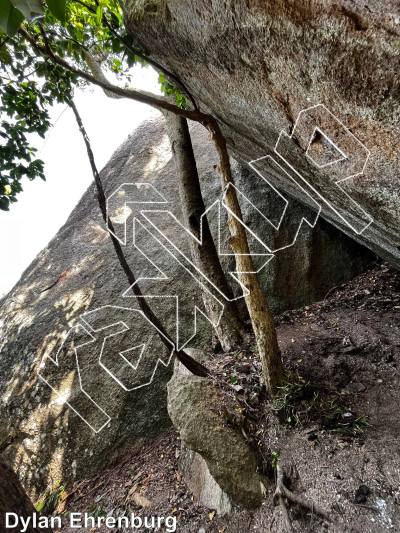 photo of Positive Vibes, 5.10a ★★★ at Phillipe's Secret Spot from Thailand: Koh Tao