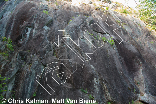 photo of CF Route, 5.9 ★★★ at K Cliff from Index Town Walls