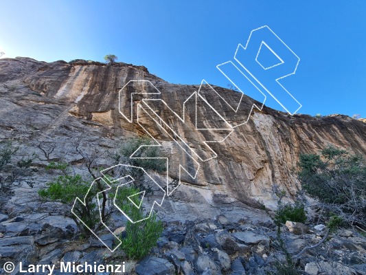 photo of Les Cornichons, 5.11a ★★★ at Wall of Shadows from Oman: Sharaf Al Alameyn Sport Climbing